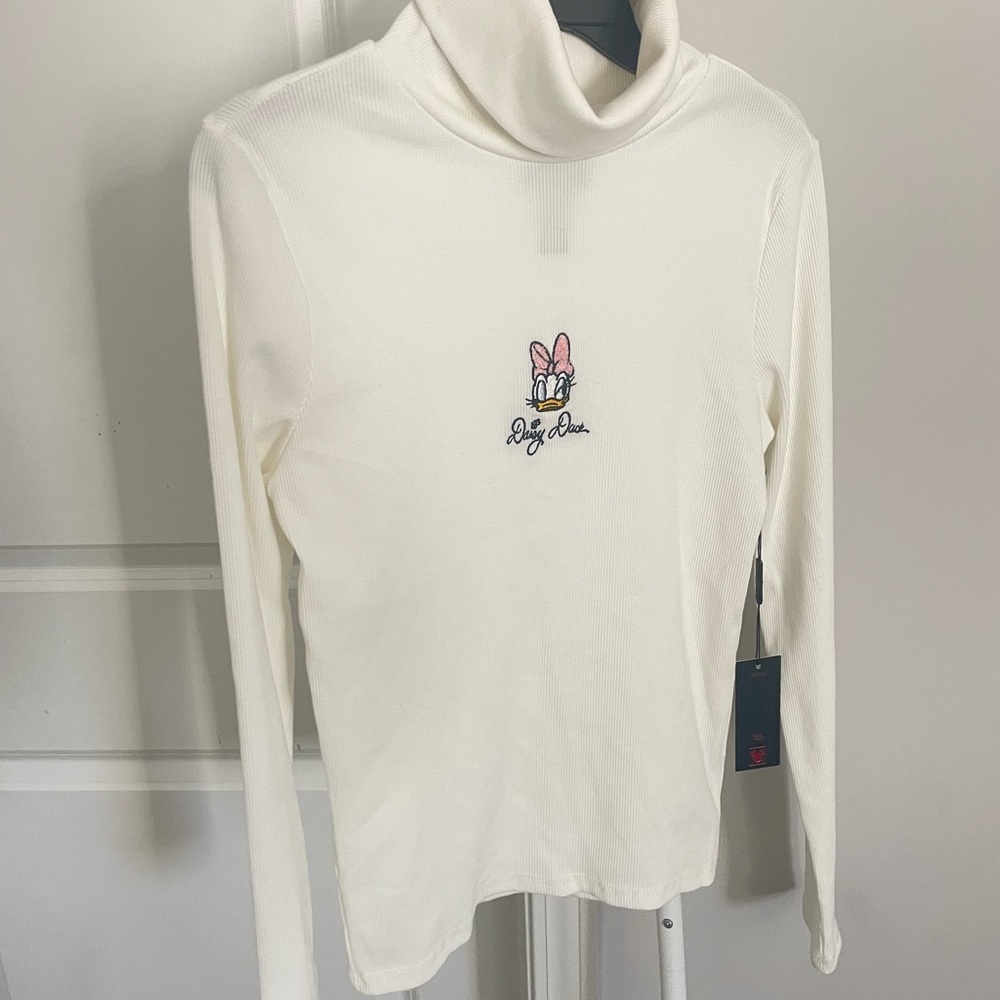 Forever 21 Disney Daisy Duke White Turtleneck